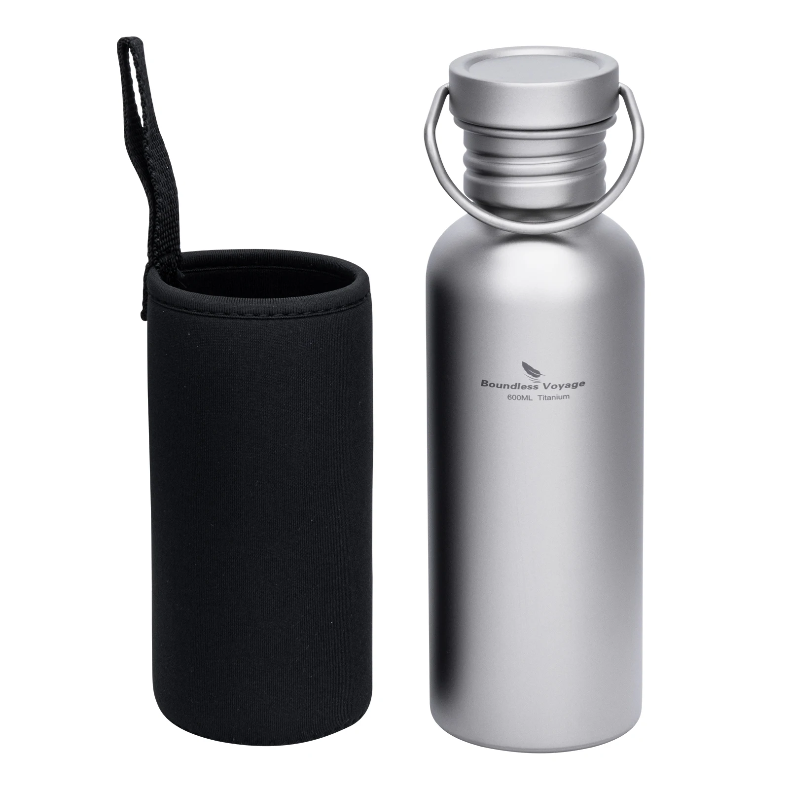 Boundless Voyage Wide Mouth Titanium Water Bottle Reusable Sport Drinking Bottle for Camping Hiking Picnic Climbing Running - Image 9