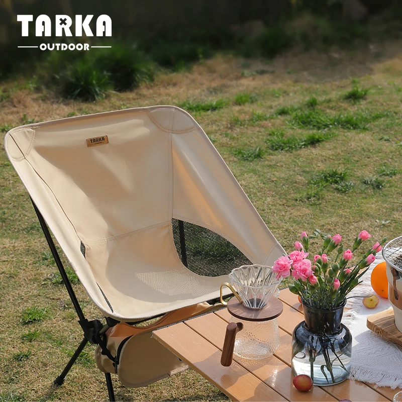TARKA Foldable Camping Chairs Set Lightweight folding Chair Ultralight Backpacking Moon Chairs for Garden Picnic Beach Fishing - Image 5