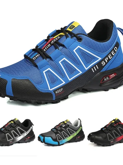 Men‘s Waterproof Hiking Shoes Outdoor Trainers Lace-up Climbing Shoes Women Trekking Sneakers Anti-slip Hunting Tactical Sneaker