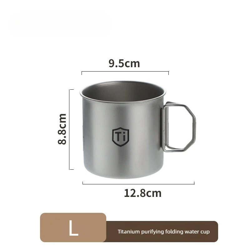 Outdoor Camping Titanium Purification Foldable Water Cup Anti-Mold Drinking Mug for Home Outdoor Picnic Beer Coffee Cold Drinks - Image 7