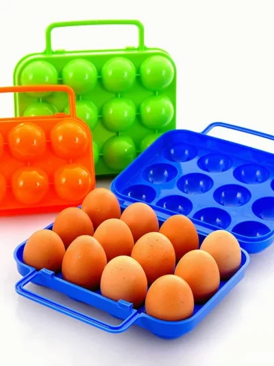 2/4/6/12 Grid Egg Storage Box Portable Egg Holder Container for Outdoor Camping Picnic Eggs Box Case Kitchen Organizer Case