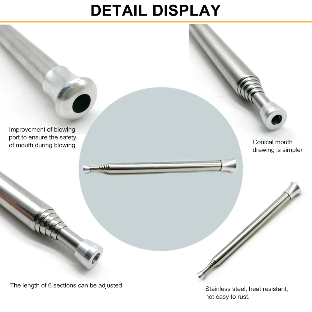 Outdoor Cooking Blow Fire Tube Portable Camping Fire Pipe Survival Tools Portable Fire Starter Tube Retractable Camping Blowpipe - Image 2