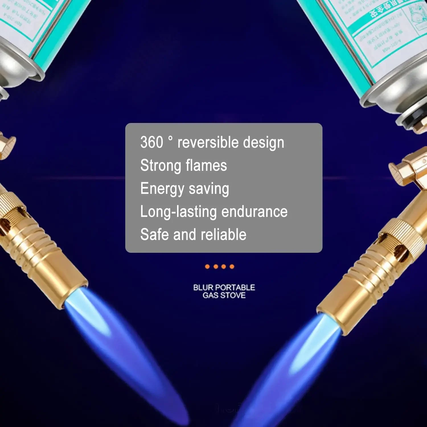 Portable Welding Gas Torch Flame Nozzle Butane Burner Outdoor Camp BBQ Lighter Flamethrower Kitchen Supplies Welding Equipment - Image 6