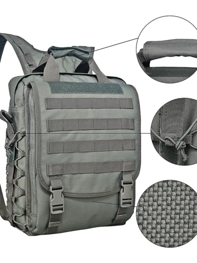 Molle Laptop Bag Tactical Messenger Bags Computer Backpack Fanny Belt Shouder Camping Outdoor Sports Bag