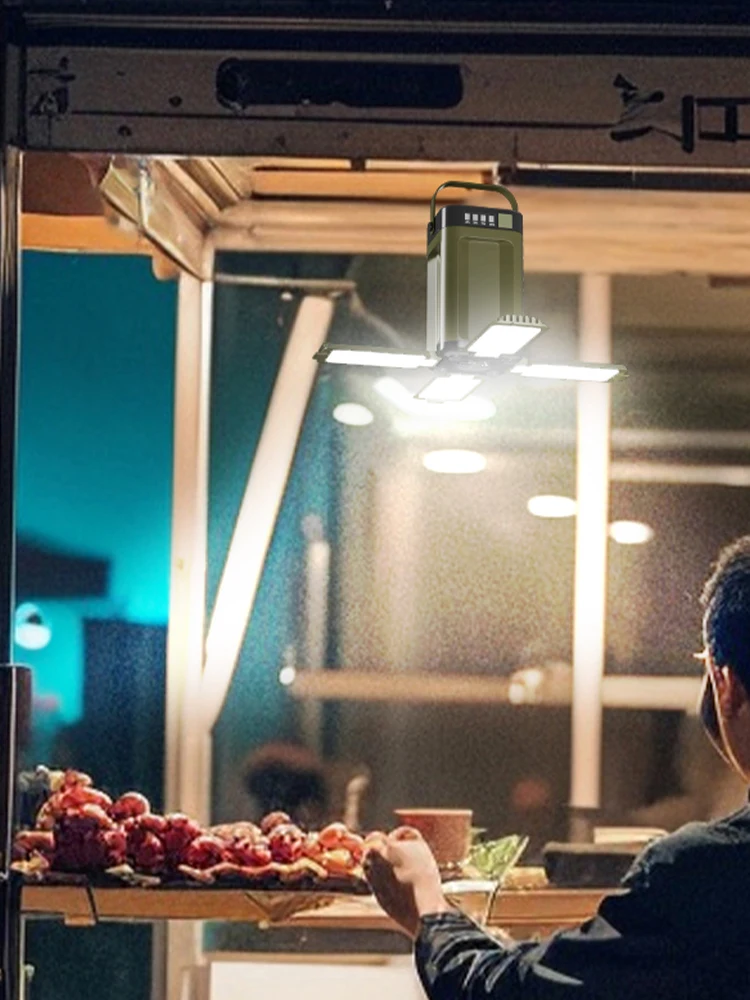 Rechargeable Lantern Power Bank Solar Camping Lantern Portable Flashlight LED Tent Light for Camping Hiking Fishing - Image 3