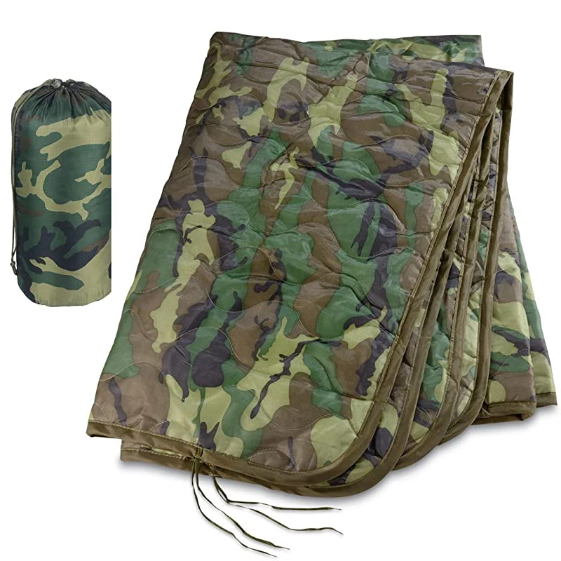 Tactical Army Poncho Liner Camouflage Water Repellent Woobie Quilted Blanket Suitable for Camping, Shooting, Hunting - Image 8