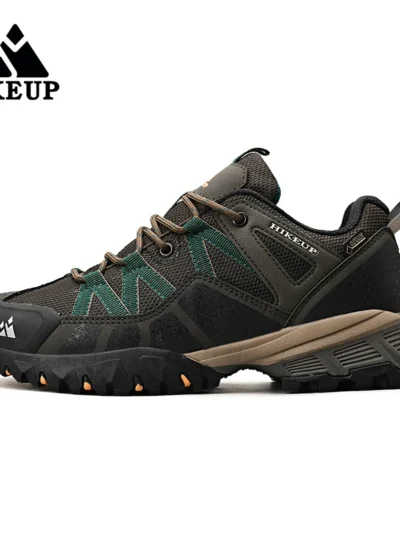 HIKEUP Breathable Cushioning Nonslip Sneakers Men's Hiking Shoes Running Trekking Sneakers Outdoor Mountain Sports Shoes for Men