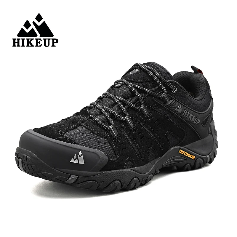 HIKEUP Men's Hiking Shoes Suede Leather Outdoor Shoes Wear-resistant Men Trekking Walking Hunting Tactical Sneakers - Image 7