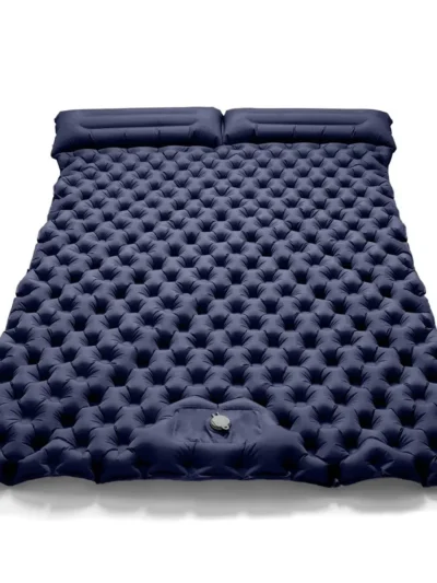 Camping Air Matt Double Sleeping Pad Inflatable Air Mat with Pillow Air Mattress Nature Hike Waterproof Folding Sleeping Mat