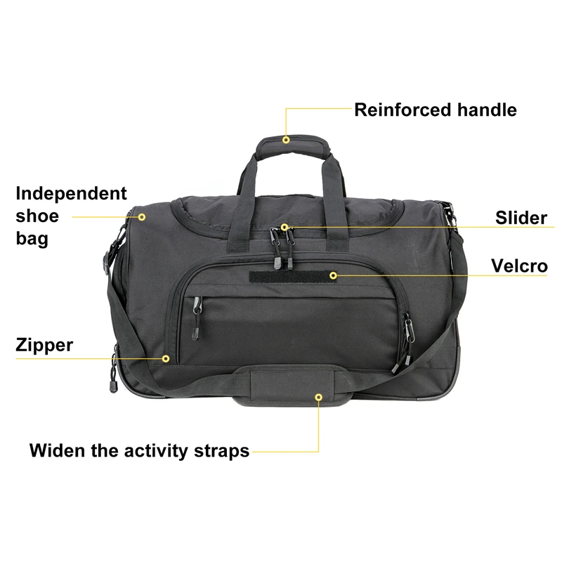 50L Waterproof Gym Bag Men Sports Travel Bags Military Tactical Duffle Luggage Outdoor FitnessTraining Bag - Image 2