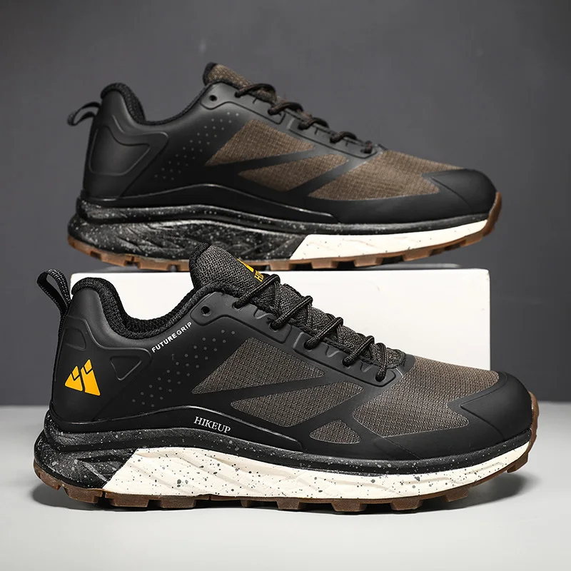 HIKEUP Men's Hiking Trail Running Shoes Breathable Hiking Sport Trail Male Comfort Trekking Running Sneakers - Image 4