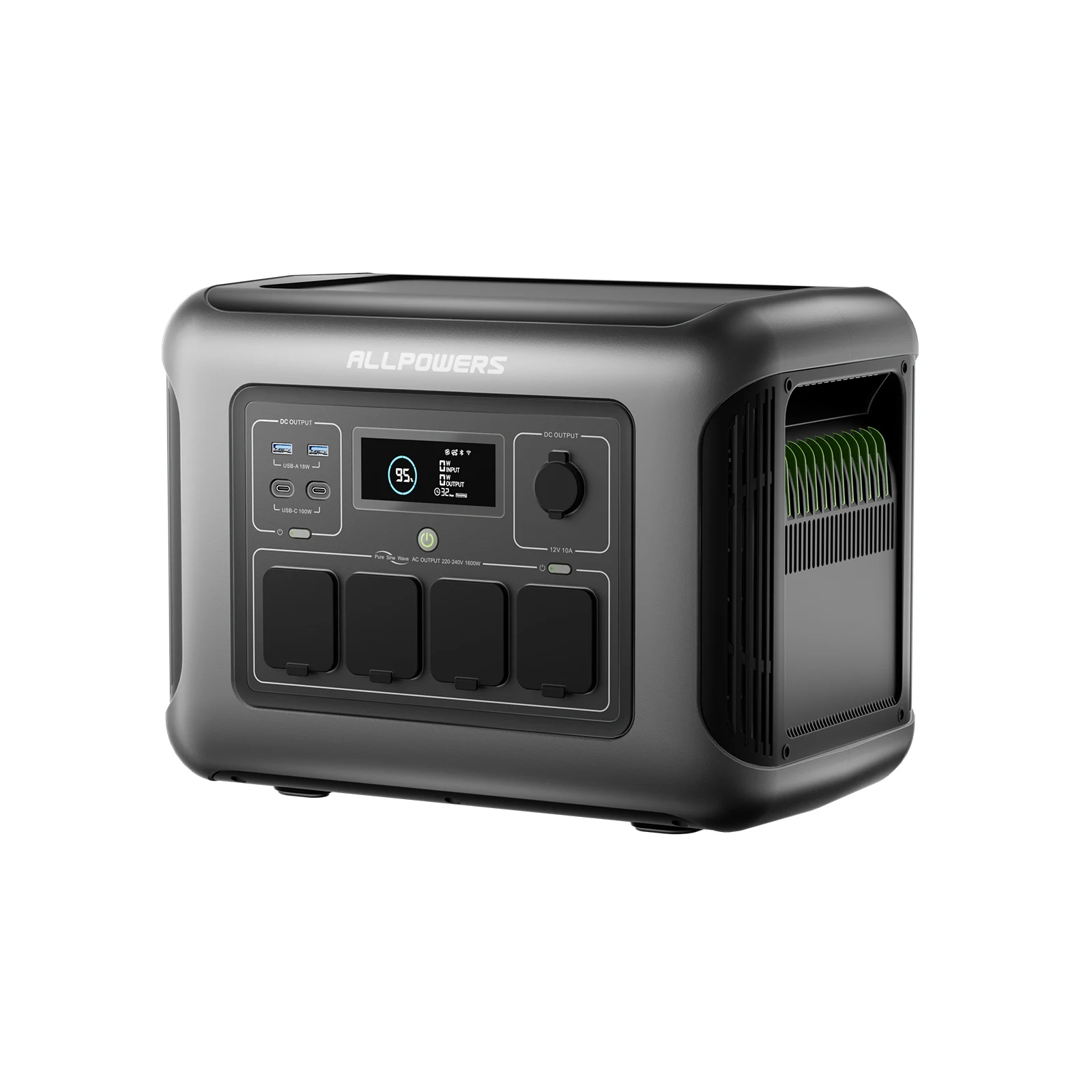 ALLPOWERS R1500 LITE Portable Power Station 1056Wh LiFePO4 Battery 1600W (3200W peak) AC Output Solar Generator for Camping RV - Image 7