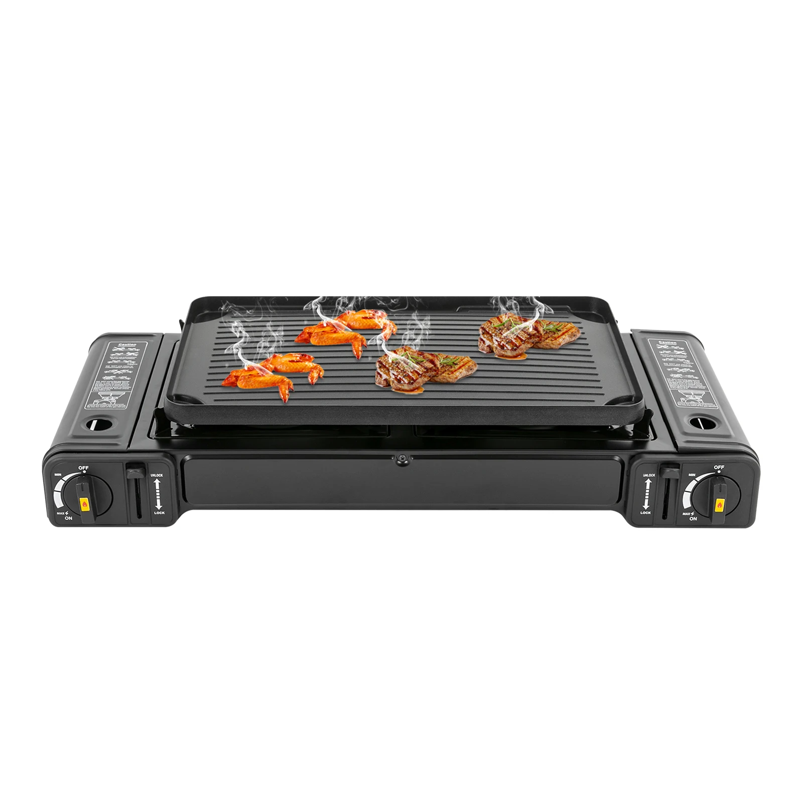 Double Head Barbecue Gas stove with Baking Tray Home Application Home Outdoor - Image 7