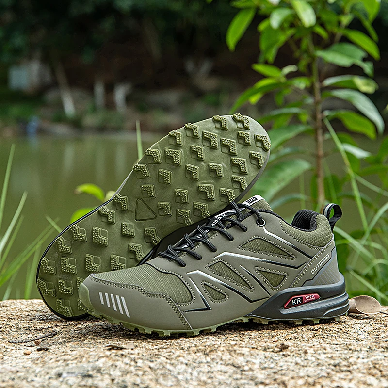 New Men's Hiking Shoes Non-Slip Autumn Winter Outdoor Waterproof Camping Shoes Sports Shoes Women's Lace-Up Hiking Shoes - Image 4