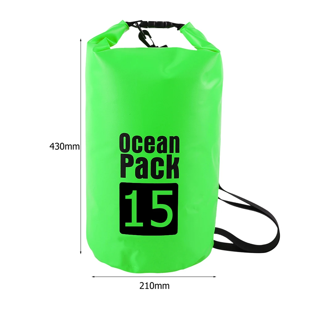 15-2L Swimming Waterproof Dry Bag Outdoor Floating Trekking Beach Backpack PVC Thickened Double-Layer Fabric IPX6 Waterproof Bag - Image 34