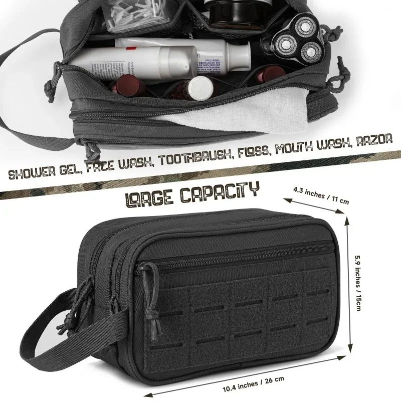 Toiletry Bag For Men Hygiene Bag Mens Shaving Kit Travel shower Bag Waist BackpackTool Molle Pouches Small Dopp Kit belt bag - Image 2