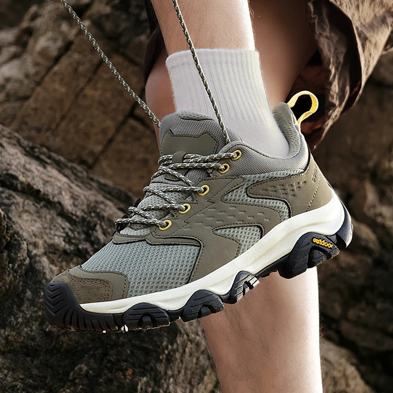 Outdoor Hiking Shoes Men Shoes Anti-slip Low-top Comfortable Shoes Women Lightweight Lace-up Breathable Casual Running Shoes Men - Image 3