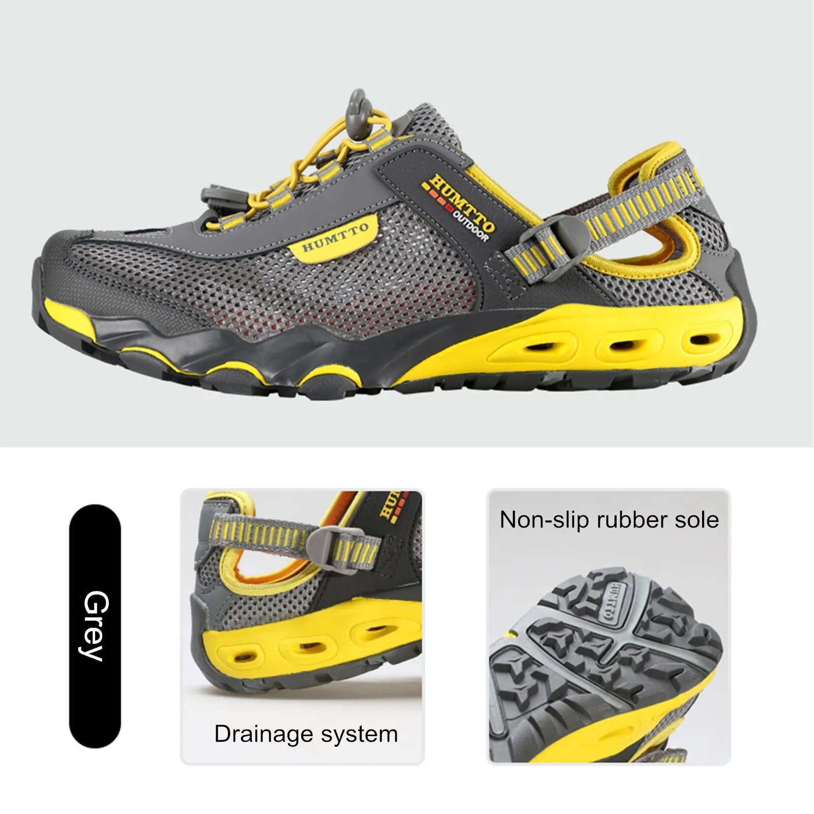 HUMTTO Summer Wading Hiking Shoes for Men Outdoor Man Sneakers Breathable Quick Drying Sports Trekking Beach Barefoot Mens Shoes - Image 8
