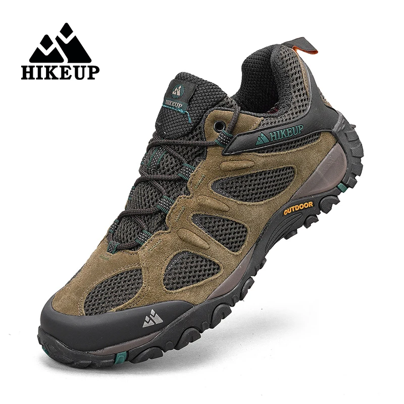 HIKEUP New Non-slip Wear Resistant Men‘s Outdoor Hiking Shoes Breathable Splashproof Climbing Men Sneaker Hunting Mountain Shoes - Image 7