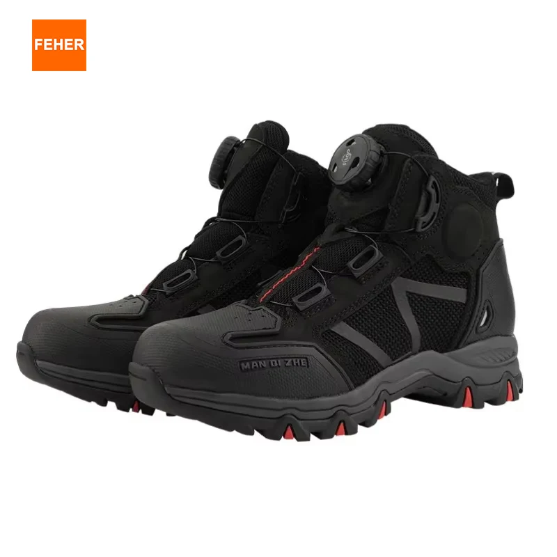FEHER MQZ Series Motorcycle Boots Waterproof CE Level 2 Foot Protection Hiking Shoes All Season for Rider and Wilderness Climber - Image 9
