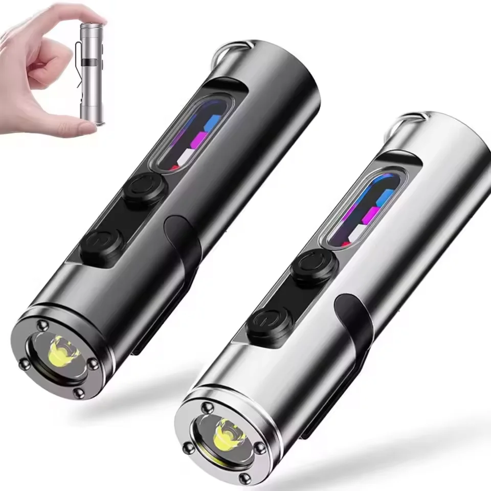 Taclite Mini Flashlight Emergency Torch Rechargeable Magnetic LED Tactical Flashlight EDC Strong Light Outdoor LED Camping Lamp