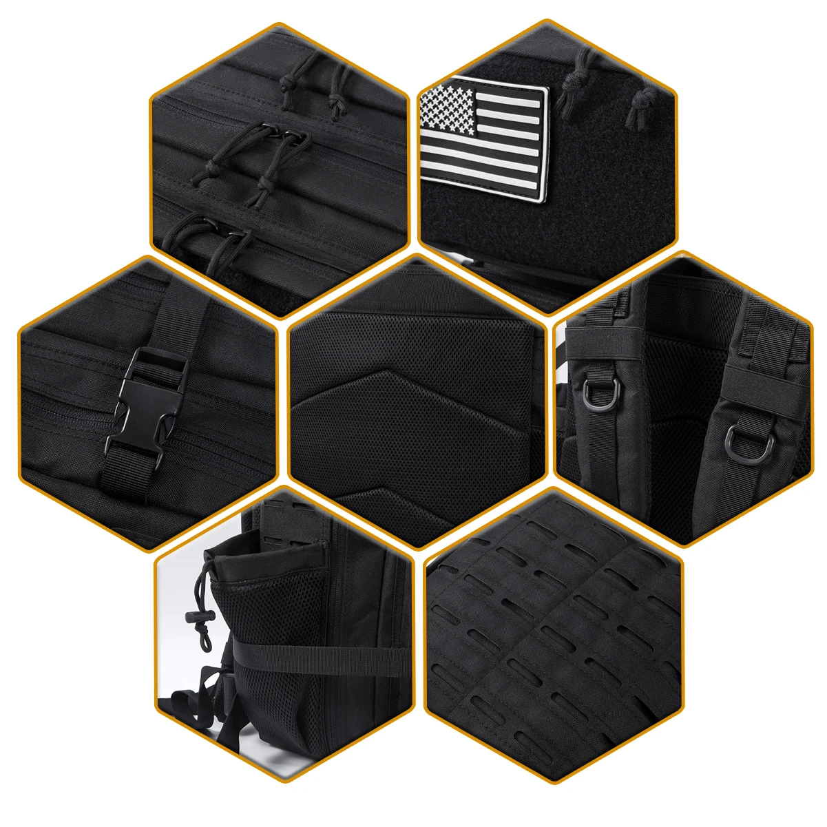 45L Men's and Women's Tactical Backpack Outdoor Camping Equipment Backpack Hiking Backpack Travel Backpack with Double Cup Holde - Image 6