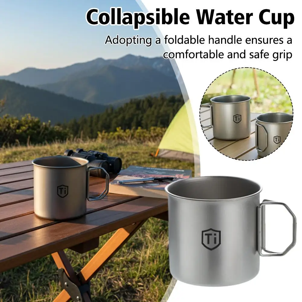 Titanium Purification Water Cup, Anti-Mold Antibacterial Drinking Mug with Lid, for Home Outdoor Beer Coffee Cold Drinks - Image 2