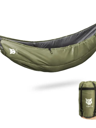 Night Cat Hammock Underquilts Sleeping Bag Single Insulated Under Blanket 4 Seasons Lightweight Soft Warm 5-20℃ 8x3.6ft