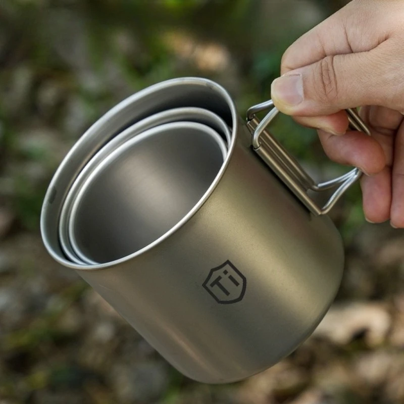 Outdoor Camping Titanium Purification Foldable Water Cup Anti-Mold Drinking Mug for Home Outdoor Picnic Beer Coffee Cold Drinks - Image 3