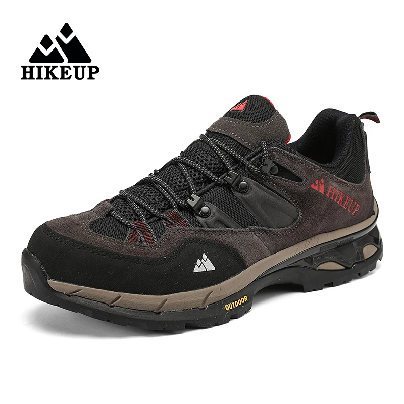 HIKEUP Non-slip Wear Resistant Outdoor Hiking Shoes Breathable Splashproof Climbing Men Sneaker Trekking Tourism Mountain Shoes - Image 8