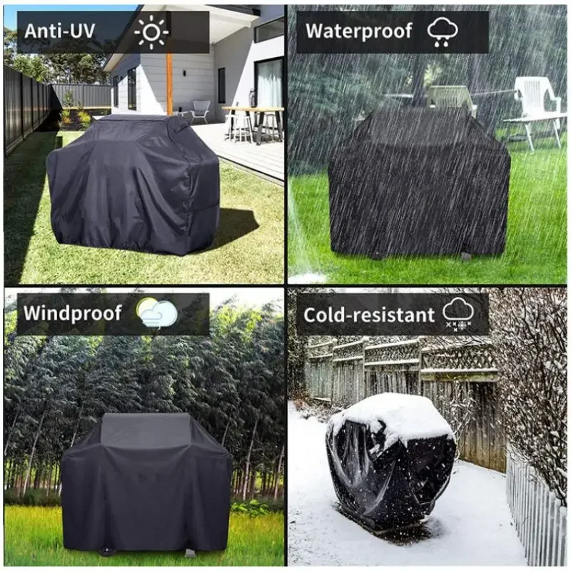 Heavy Duty Bbq Grill Cover For Outdoor Grill Waterproof Weather Resistant Uv & Fade Resistant With Velcro Straps Gas Grill Cover - Image 5