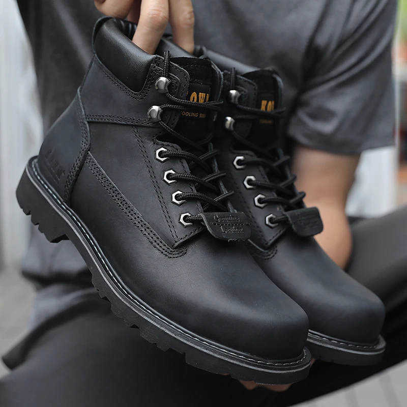 Hiking shoes Men waterproof hunting Boots Tactical Desert Combat Ankle Boots trekking shoes Women Work Leather Walking Sneakers - Image 7