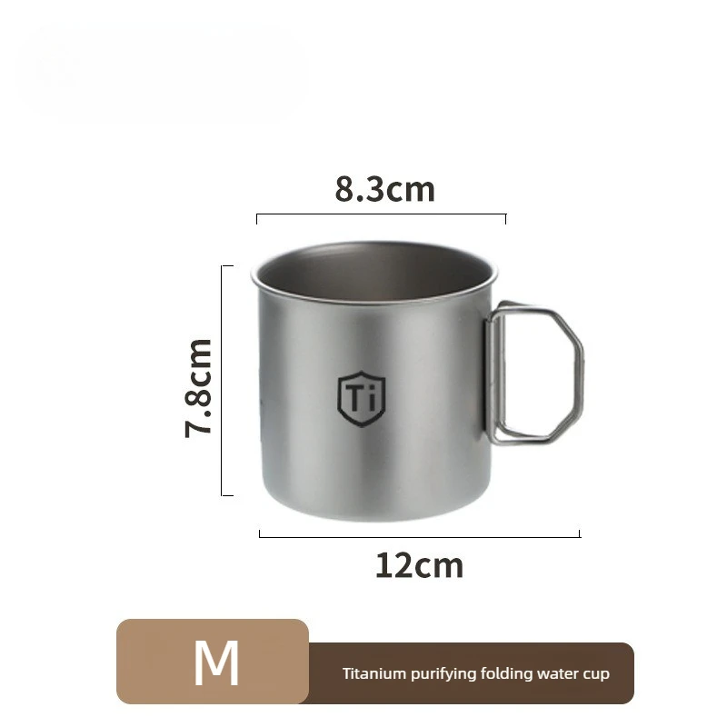 Outdoor Camping Titanium Purification Foldable Water Cup Anti-Mold Drinking Mug for Home Outdoor Picnic Beer Coffee Cold Drinks - Image 8