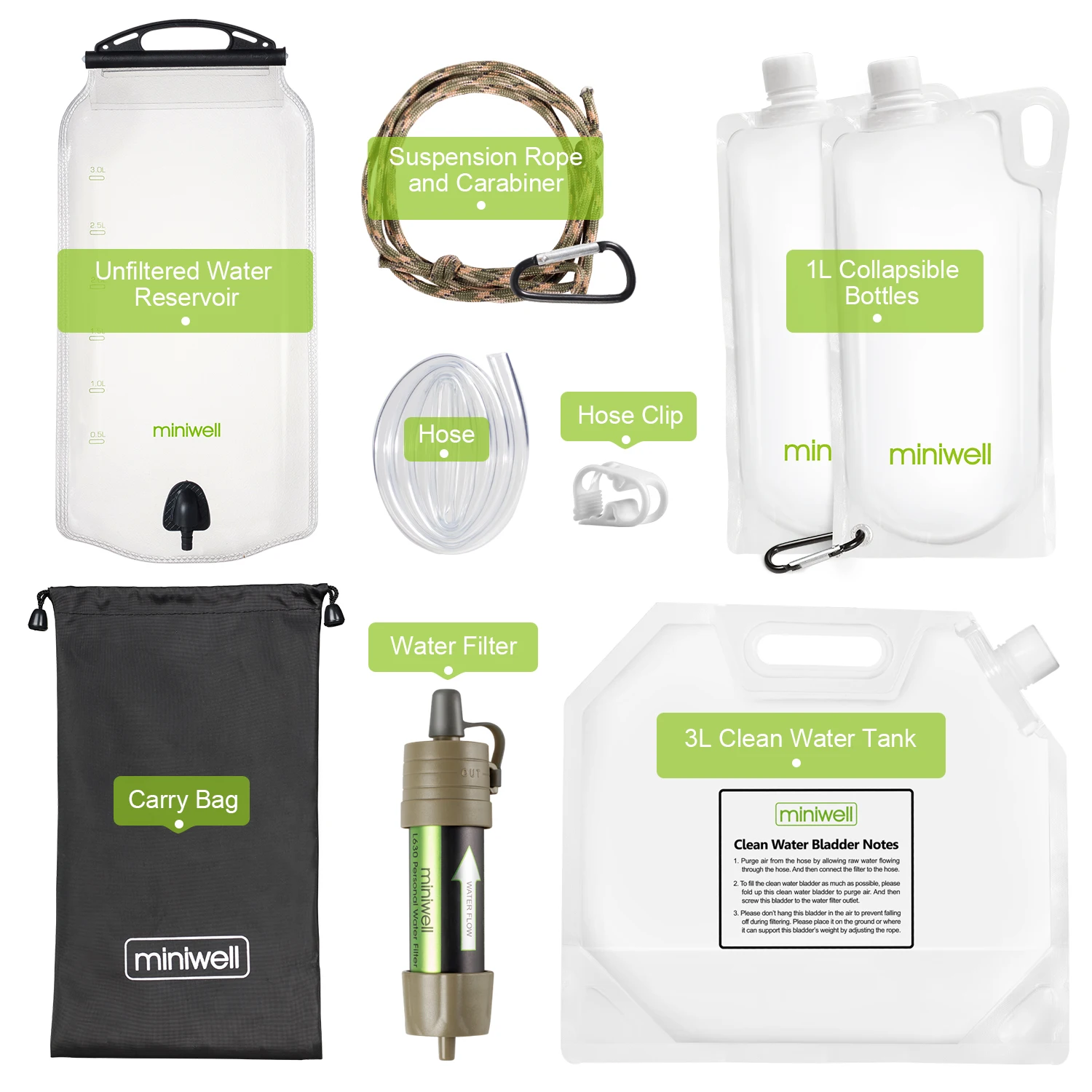 miniwell L630 portable Water Filter equipment for military survival kits - Image 7