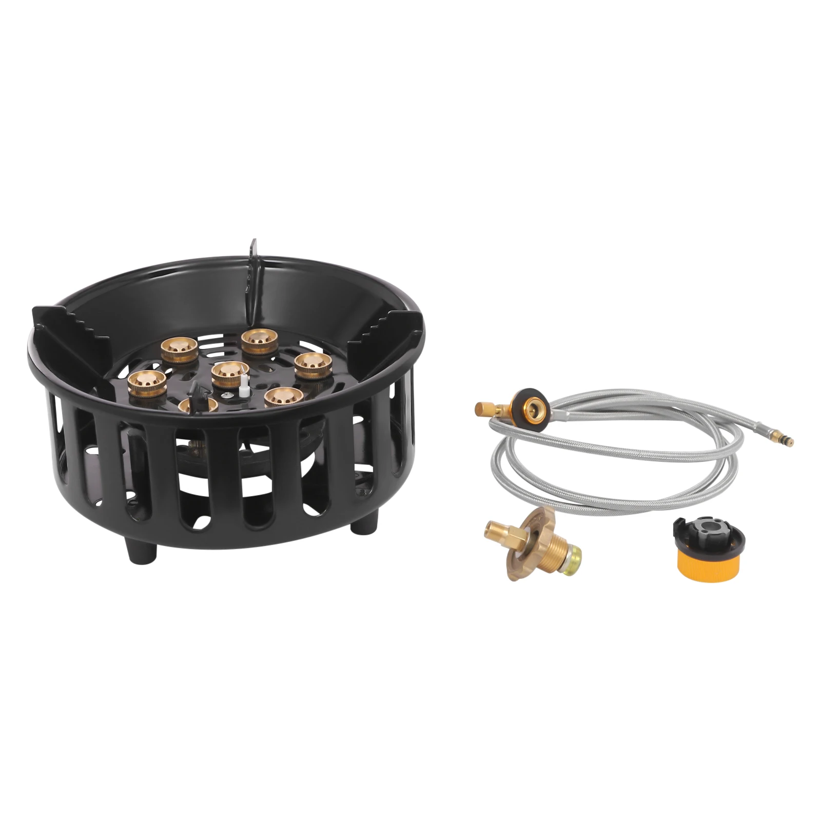 21000W Portable Butane Camping Stove outdoor burner with 2 Adapters Gas Stove propane portable stove for Outdoor Frying Boiling - Image 6