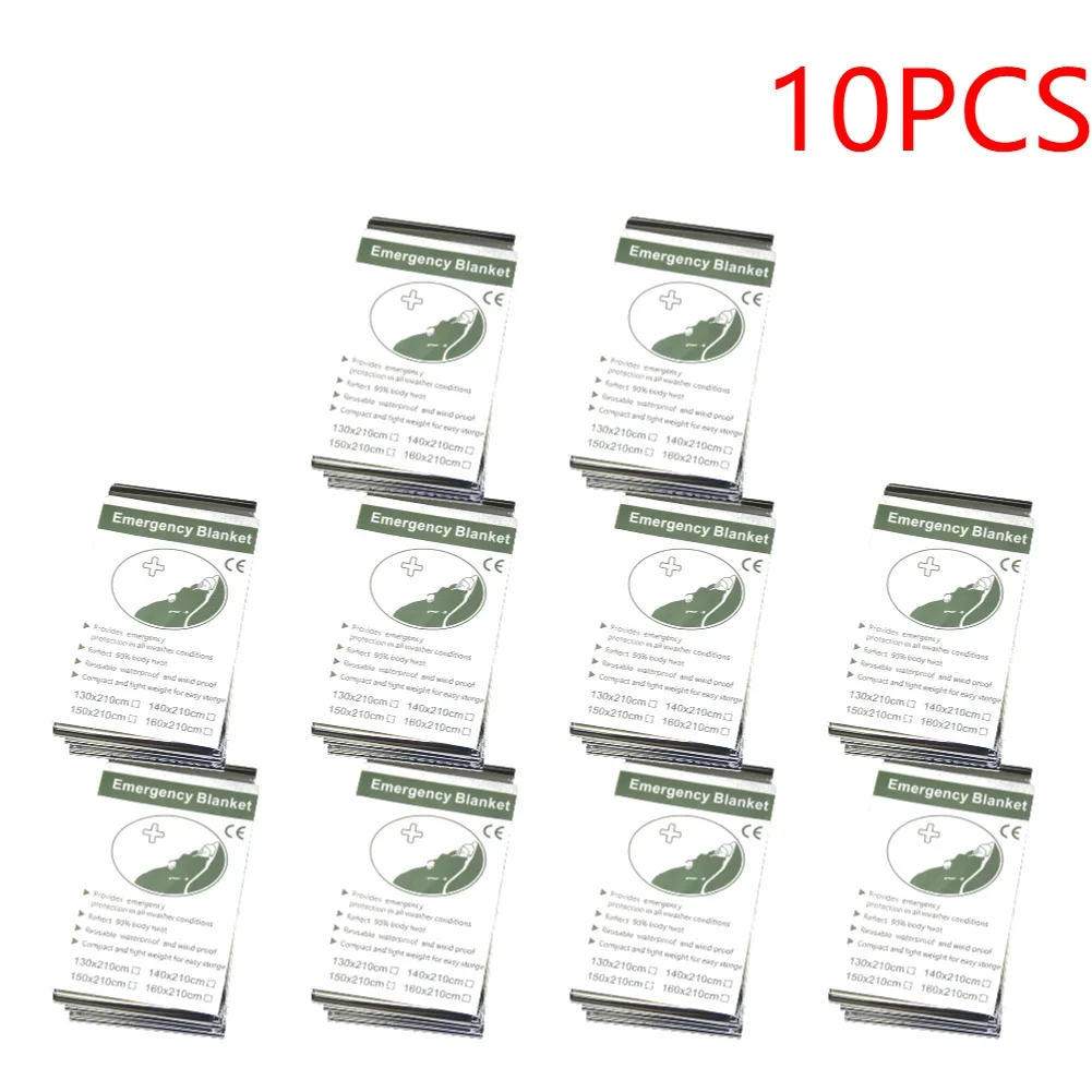 1-20PCS Emergency Blanket Outdoor Survival First Aid Kit Windproof Insulation Lifesaving PET Keep Foil Thermal Rescue Blanket - Image 11