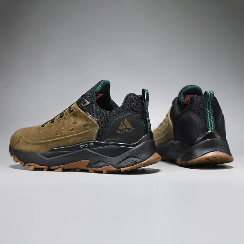 HIKEUP Hiking Shoes for Men Outdoor Sports Camping Hunting Walking Shoe Suede Genuine Leather Breathable Sneaker Non-slip - Image 6