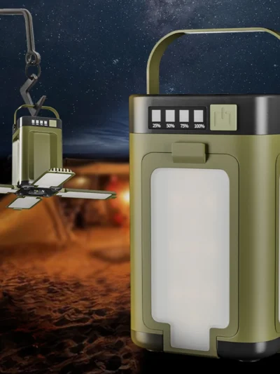 Rechargeable Lantern Power Bank Solar Camping Lantern Portable Flashlight LED Tent Light for Camping Hiking Fishing