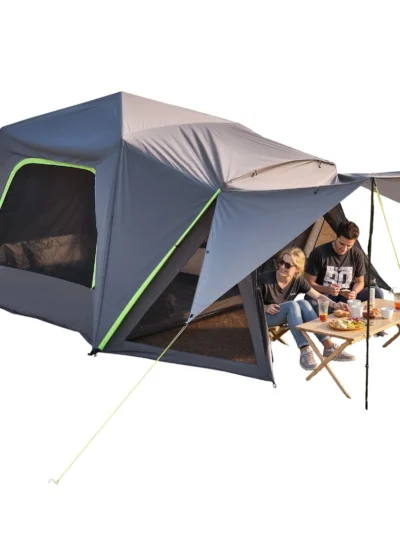 SucceBuy SUV Tent for Camping Waterproof PU2000mm Spacious Double Layer Design SUV Camping Tent with Shade Awning , Mesh Windows