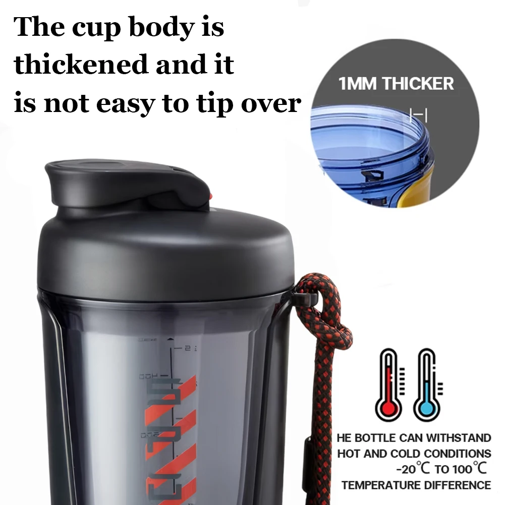 590ml Drink Shake Bottle with Shaker Ball Fitness Water Cup Leak Proof Whey Protein Powder Mixer Bottle for Indoor Outdoor - Image 6