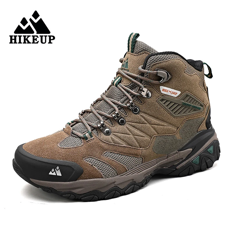 HIKEUP Winter Boot Men Outdoor Hiking Boots Suede High Top Leather Outdoor Trekking Sneakers Mens Mountain Tactical Boots - Image 7