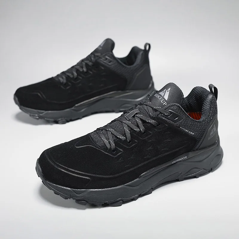 HIKEUP Hiking Shoes for Men Outdoor Sports Camping Hunting Walking Shoe Suede Genuine Leather Breathable Sneaker Non-slip - Image 5