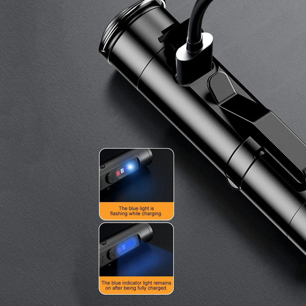 Taclite Mini Flashlight Emergency Torch Rechargeable Magnetic LED Tactical Flashlight EDC Strong Light Outdoor LED Camping Lamp - Image 6