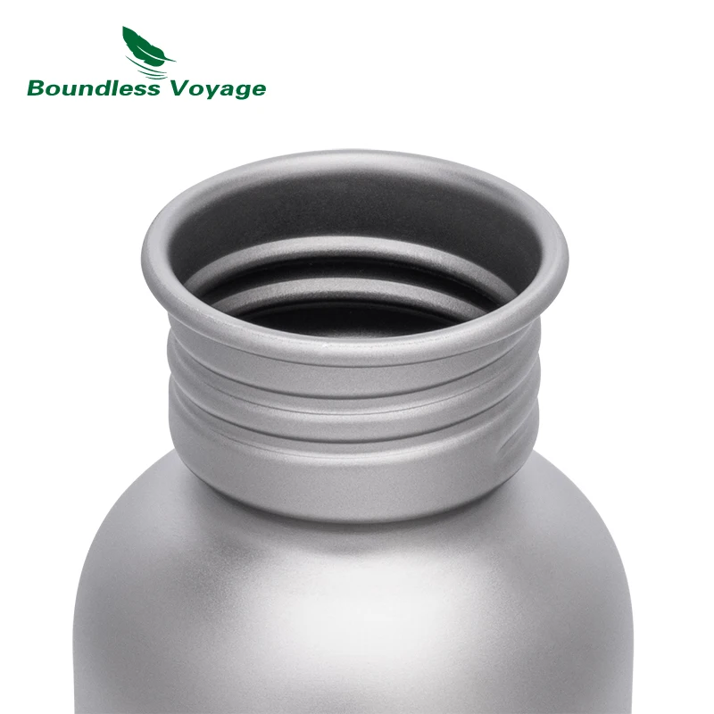 Boundless Voyage Wide Mouth Titanium Water Bottle Reusable Sport Drinking Bottle for Camping Hiking Picnic Climbing Running - Image 4
