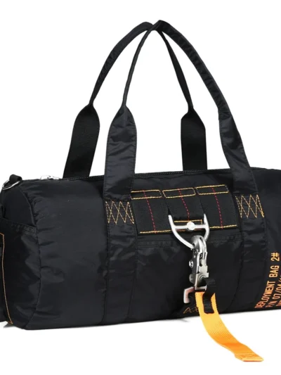 16 Inch Lightweight Duffle Bag Gym Sports Travel Carry On Weekender Overnight Tactical Workout Bag with Pockets for Men Women Bl