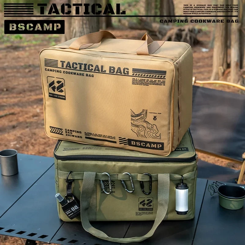 30-42L Tactical Camping Storage Bag Insulated Folding Box Waterproof Picnic Tableware Field Equipment Outdoor Gear Organizer - Image 2