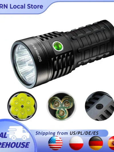 Sofirn Q8 Plus Super Powerful LED Flashlight 16000lm USB C Rechargeable 21700 Anduril 2.0 Torch XHP50B Reverse Charging