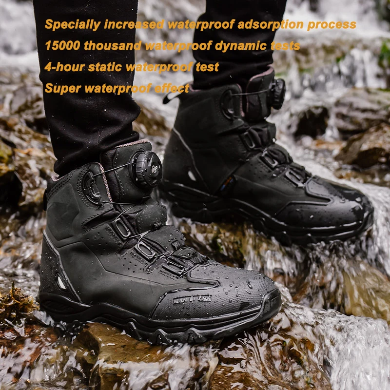 FEHER MQZ Series Motorcycle Boots Waterproof CE Level 2 Foot Protection Hiking Shoes All Season for Rider and Wilderness Climber - Image 4