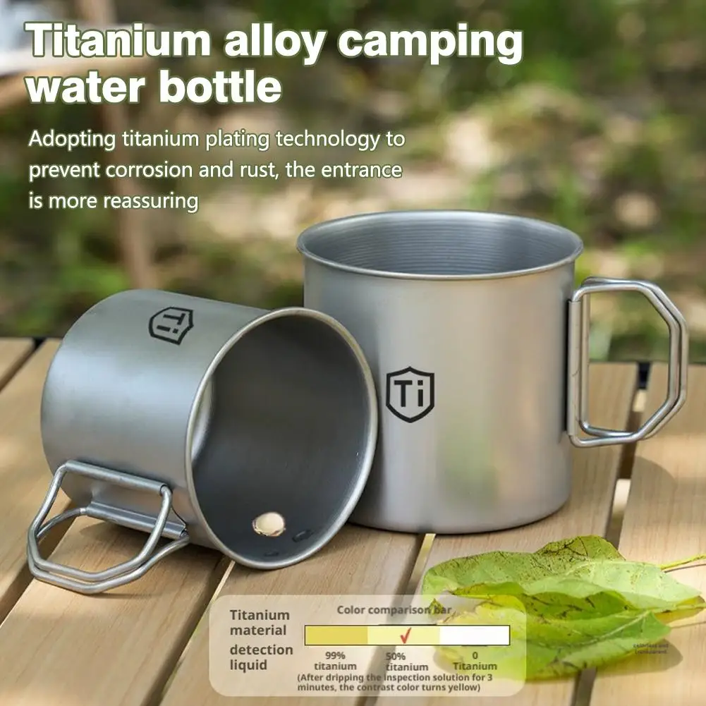 Titanium Purification Water Cup, Anti-Mold Antibacterial Drinking Mug with Lid, for Home Outdoor Beer Coffee Cold Drinks - Image 4