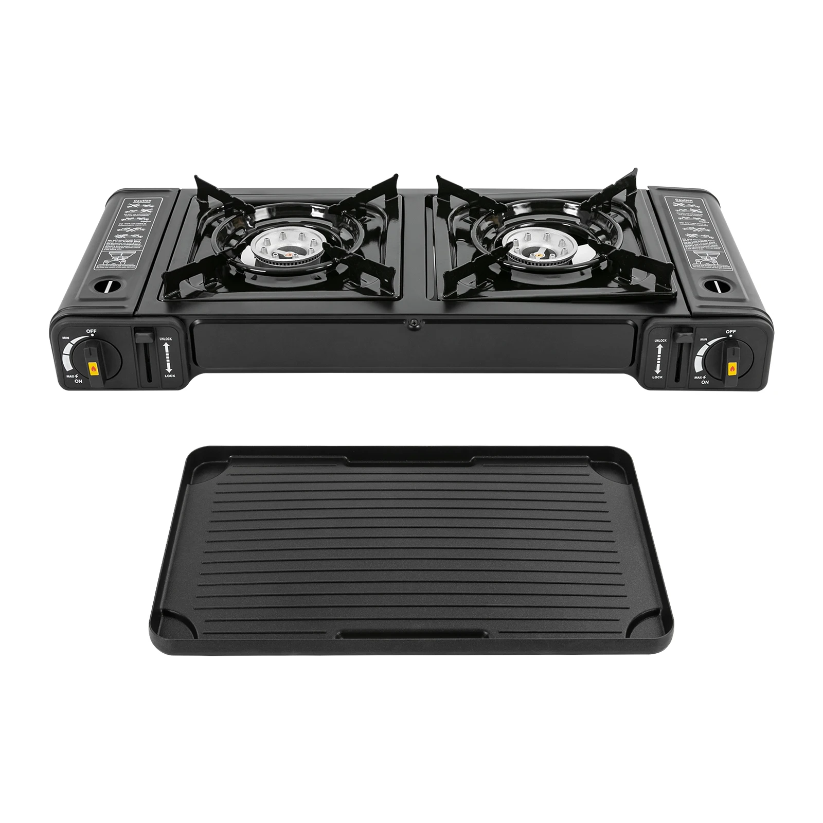 Double Head Barbecue Gas stove with Baking Tray Home Application Home Outdoor - Image 6